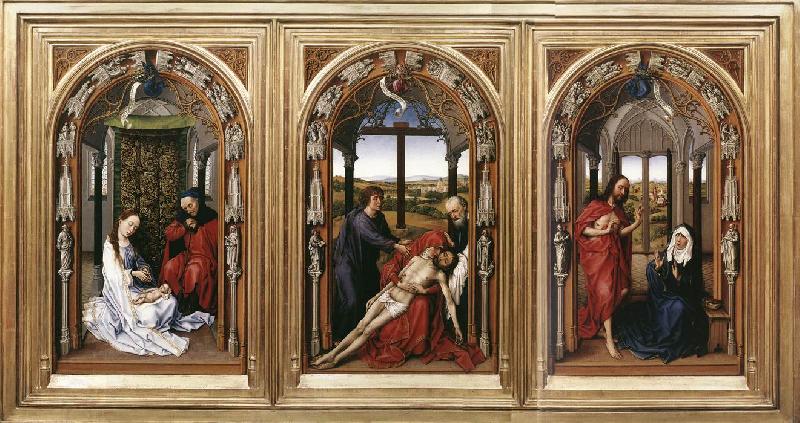 Rogier van der Weyden Miraflores Altarpiece oil painting picture